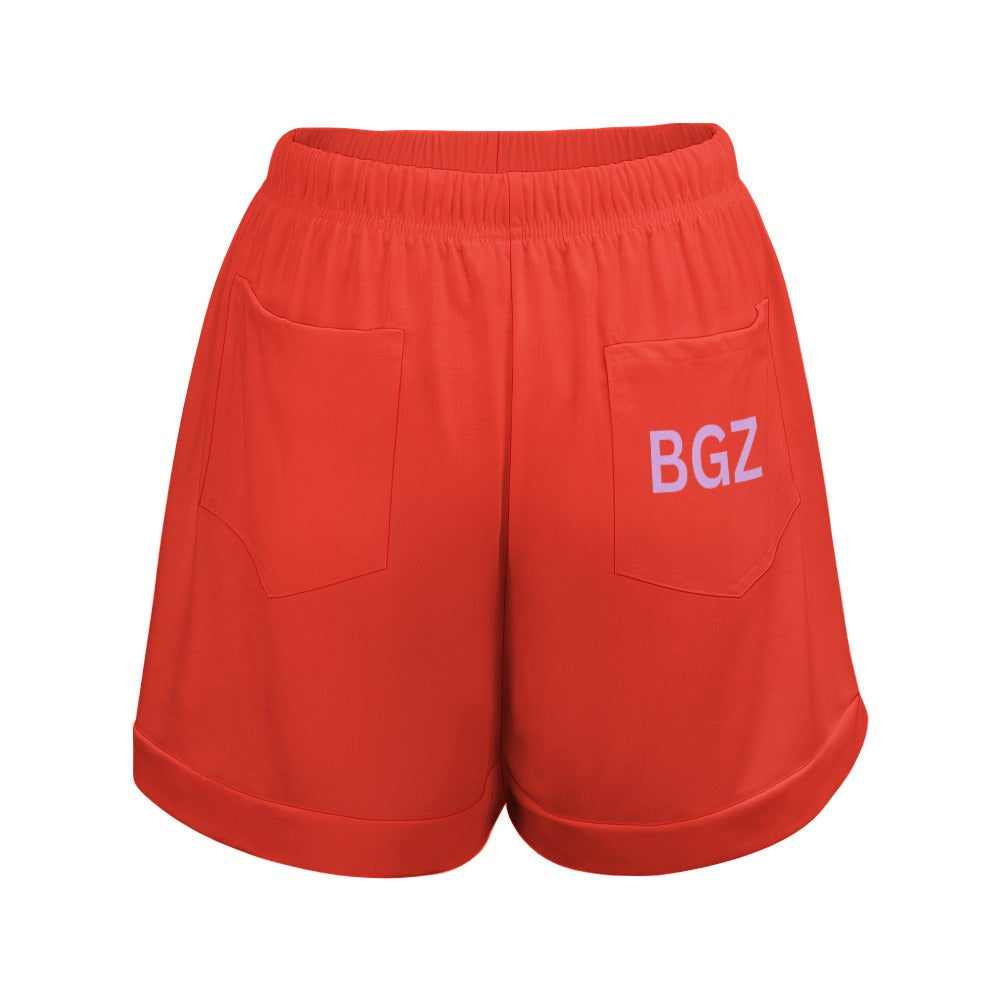 BGZ High Waist Loose Elastic Shorts