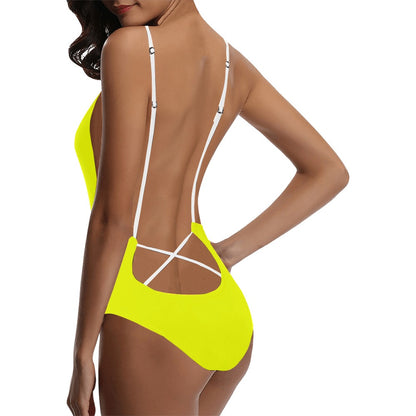 Corsega Lacing Backless One-Piece Swimsuit