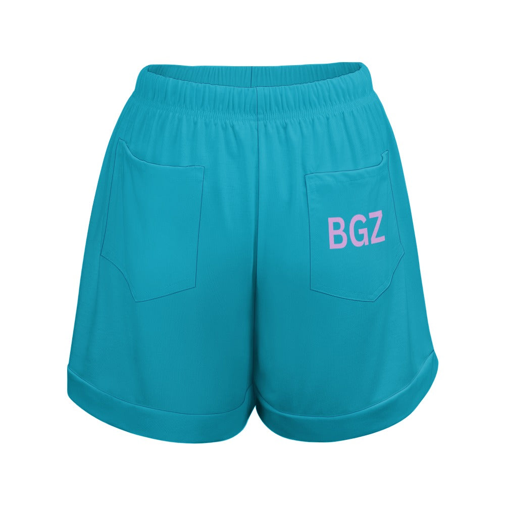 BGZ High Waist Loose Elastic Shorts